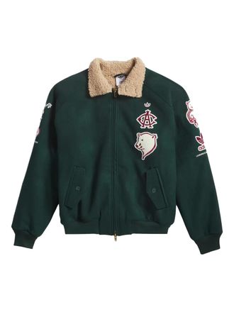 adidas logo-patch bomber jacket - Green