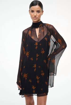 Staud Esther Mini Dress In Autumn Night