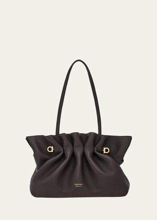 Ferragamo Piercing Medium Leather Shoulder Bag