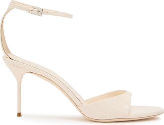 PARIS TEXAS Lidia 70 Patent Leather Sandals - Ivory - 37 (IT37/ UK4)