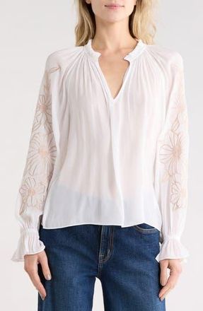 Ramy Brook Sakura Woven Top in Ivory at Nordstrom Rack, Size X-Large