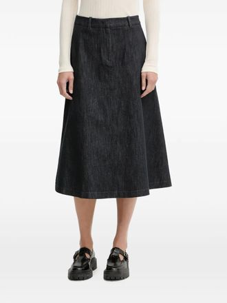 Marc O'Polo belt-loops midi skirt - Blue
