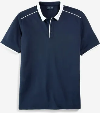 Cole Haan Mens Trafton Polo Shirt - Blue Size Medium