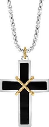 Effy Onyx Cross Pendant Necklace in Black at Nordstrom Rack, Size 24