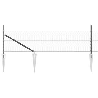 Berkfield Home Hexagon Fence Grey 0.8x100 m Steel