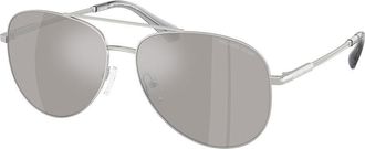 Michael Kors MK1172 PERLEDO 18936G Womens Sunglasses Silver Size 58