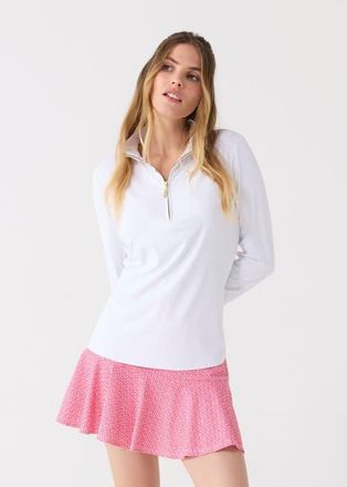 Cabana Life 1/4 Zip Sport Top in White at Nordstrom, Size X-Small