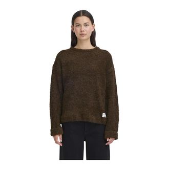 Ichi Ihblarisa LS Strik - Dames - Ronde hals truien - Bruin - 2XL - Truien & Vesten