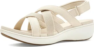 Clarks Breezerae Ana Womens Wedge Shoes Cream Textile : 7.5 B - Medium