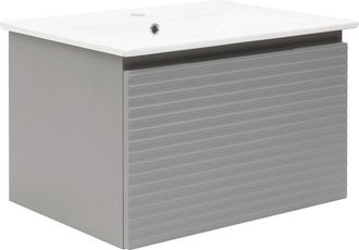 Puma Naturel - Mueble De Ba&ntilde;o Con Lavabo Savona 78x43x44,8 Cm, Gris Mate (savona80gm)