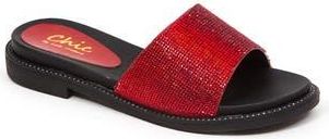 Lady Couture Rhinestone Slide Sandal in Red at Nordstrom Rack, Size 6