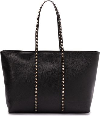 Valentino Garavani Black Rockstud Medium Tote