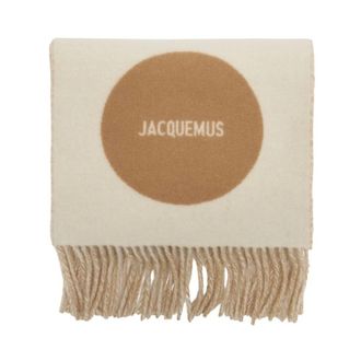 Jacquemus Rond Carr&eacute; Scarf - female - Jacquemus - Winter Scarves - Beige - ONE SIZE - Accessories