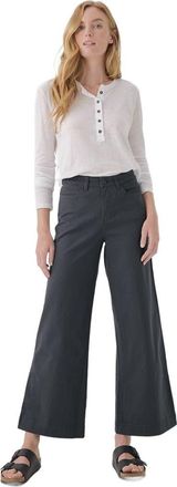 Pact Organic Stretch Twill Wide Leg Pant in Storm at Nordstrom, Size 3X-Large