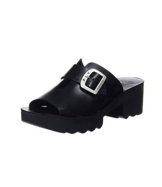 FLY London Womens Cozy Heeled Sandals In Black