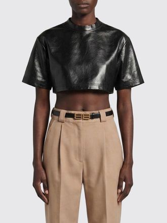 Balenciaga Top crop in pelle Balenciaga