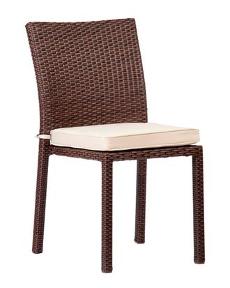 Amazonia Teak Wicker 4Pc Outdoor Patio Dining Side Chairs
