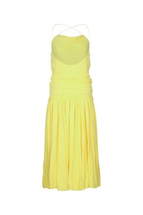 Jacquemus Womens La Robe Abiha Yellow Principal:viscose Polyamide Abiti Dress