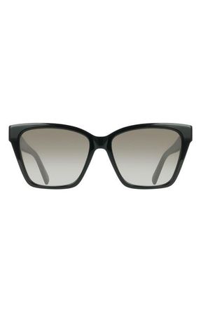 Ferragamo 57mm Rectangle Sunglasses in Black at Nordstrom