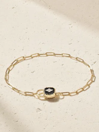 Pascale Monvoisin Bracciale In Oro 9 Carati E Resina Con Diamanti Ginger