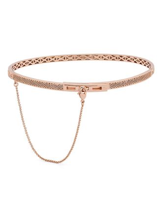 Eddie Borgo Pav&eacute; smalle choker met veiligheidsketting - Roze