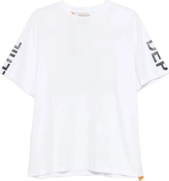 Gallery Dept. Text Print T-shirt met ronde hals - Heren - T-shirts - Wit - XL - Katoen - Tops