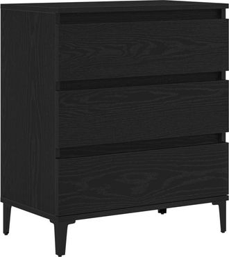 vidaXL Vidaxl - Sideboard with Drawer Black oak 60 x 35 x 70 cm Engineered Wood