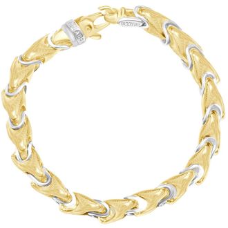 Pompeii3 Mens 14k Gold (64gram) or Platinum (103gram) 8mm Link Byzantine Bracelet 8.5