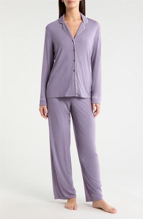 Nordstrom Moonlight Eco Knit Pajamas in Purple Sage at Nordstrom, Size X-Large