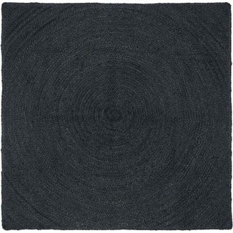 vidaXL Rug Dark Grey 120 x 120 cm Jute vidaXL