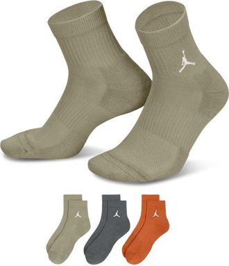 Nike Jordan Mens Every Day Cushioned Ankle 3 Pack - Starfish/Tan Size L