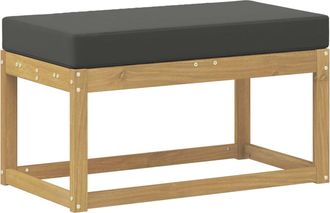 vidaXL Banco De Taburete Exterior Madera De Acacia S&oacute;lida Blanco Vidaxl
