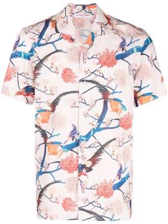 Orlebar Brown Camicia Hibbert Flight of Fantasy - Rosa