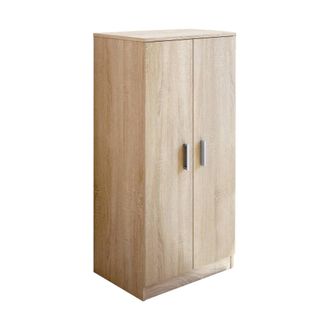 Dmora Armadio Multiuso 2 Ante Akimera, Mobile Ausiliario, Mobile Basso Porta Scarpe Con 6 Ripiani, Scarpiera Moderna, 55x36h108 Cm, Rovere - Dmora