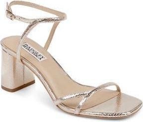 Badgley Mischka Giabella Ankle Strap Sandal in Gold Lizard at Nordstrom Rack, Size 11