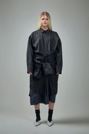 Balenciaga Maxi Patched Shirt Dress