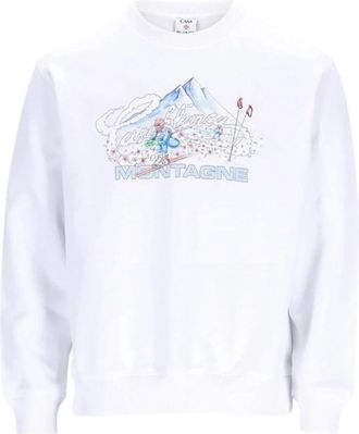 Casablanca Stijlvol T-shirt voor mannen - Dames - Sweatshirts - Wit - XL - Hoodies & sweatvesten
