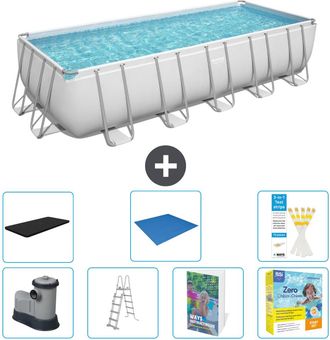 Bestway Piscina Bestway Power Steel Rectangular - 640x274x132 Cm - 8-piezas S546