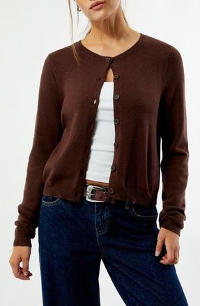 PacSun Marley Button Front Cardigan in Brown at Nordstrom, Size Xx-Small