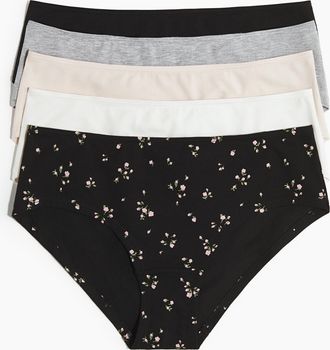 H&M 5er-Pack Baumwollhipster - Schwarz