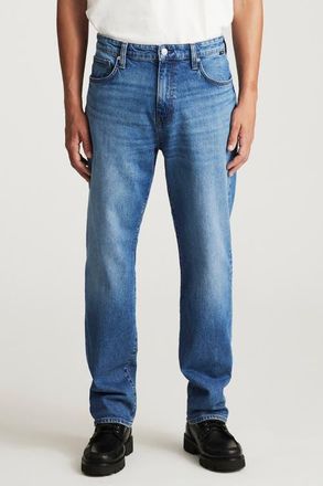Mavi Marcel Relaxed Straight Leg Jeans in Mid Brushed Classic at Nordstrom, Size 34 X 32