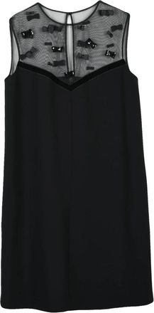 Max Mara Nandina Jurk - Dames - Feestkleedjes - Zwart - S - Polyester - Kleedjes