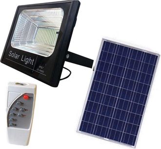 Trade Shop Trade Shop Traesio - Trade Shop - Faro Pannello Energia Solare Faretto Led Luce Bianca Ip67 Con Telecomando - -800 Vatios