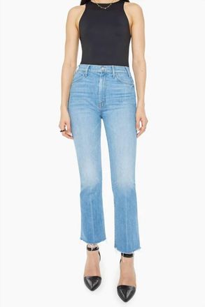 Mother Hustler Ankle Fray Jeans In No Offense But