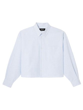 A.P.C. Neutrals Sophia Vertical Stripe Shirt