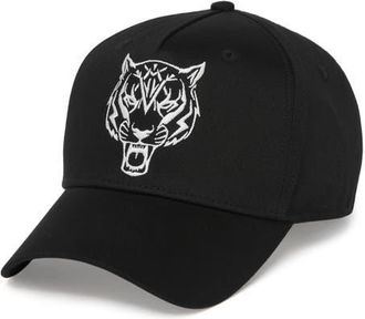 Plein Sport Baseball Cap Tiger Unisex in Black at Nordstrom, Size 00