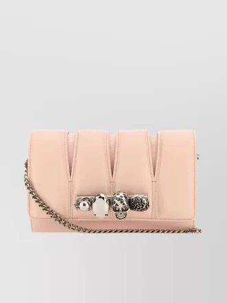 Alexander McQueen the slash leather clutch