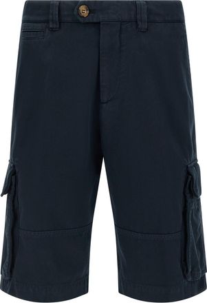Brunello Cucinelli Blue Cargo bermuda shorts