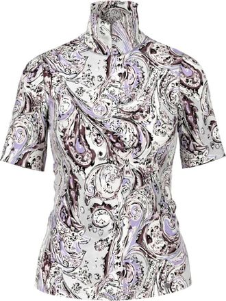 Marc Cain Dames, Tops, Paars, Maat: XS Katoen
