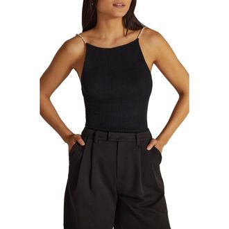 Favorite Daughter Imitation Pearl Strap Top in Meteorite at Nordstrom, Size Small